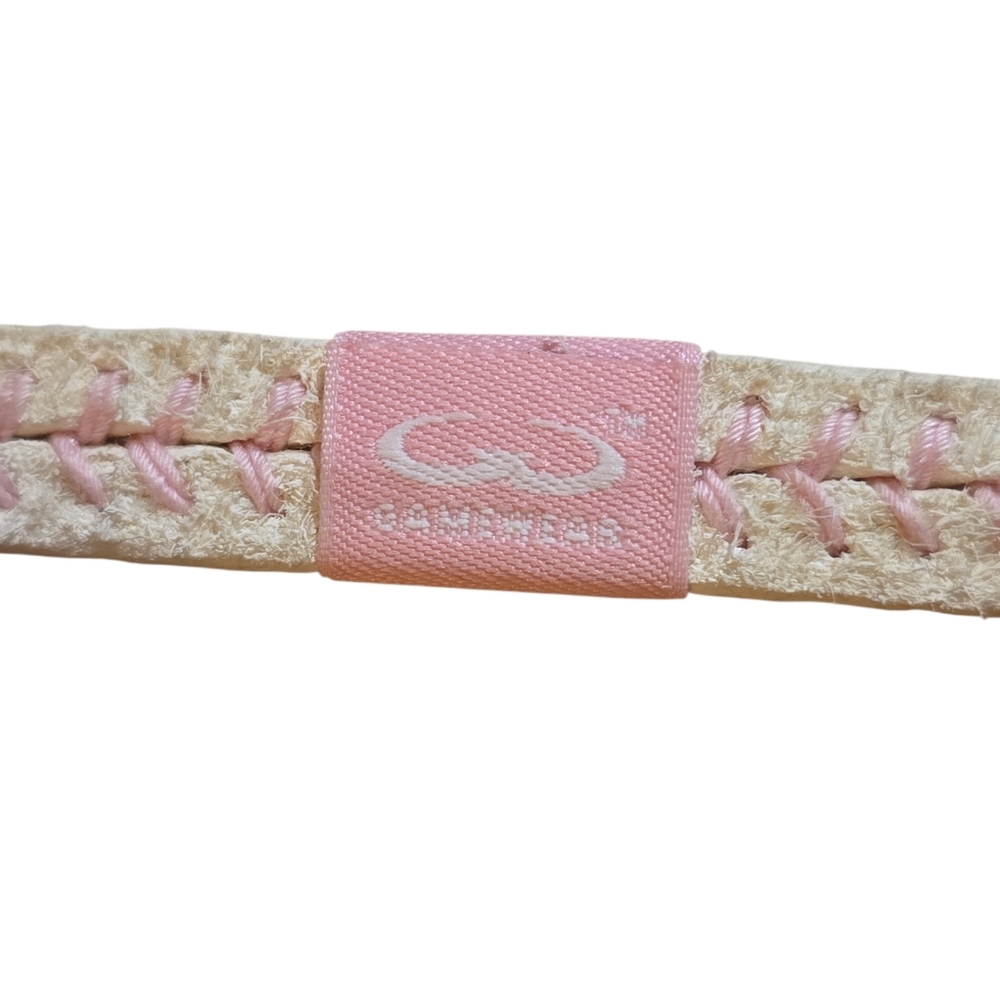 Boston Red Sox Pink White Leather Gamewear Bracelet